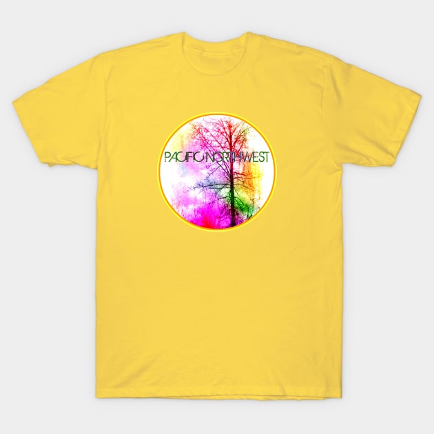 PNW Rainbow Tree T-Shirt by TheDaintyTaurus